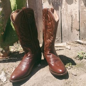 BootBarn Dan Post Leather Cowboy Boots